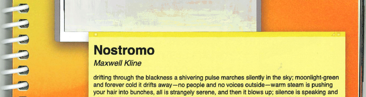 Headline of Nostromo as seen in Lurch Zine, Issue 2.